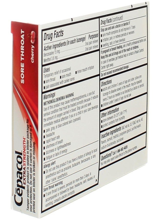 Cepacol Maximum Strength Throat Drop Lozenges, Cherry, 16 Count - Image 3